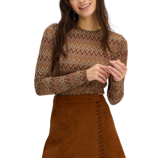 NOELLE TOP CHESTNUT