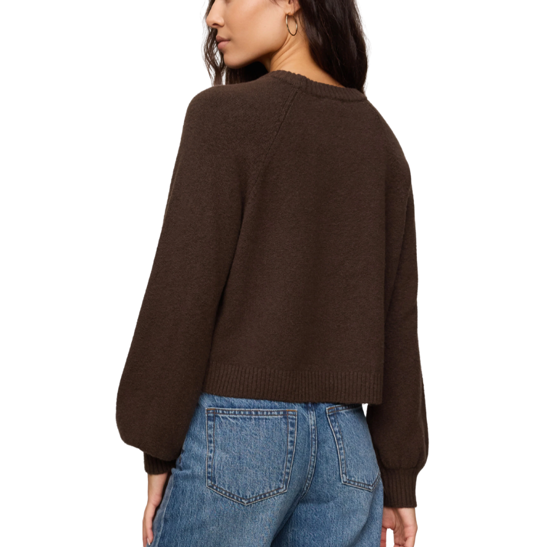 COMING UP SWEATER DARK CHOCOLATE