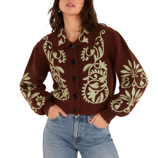 BROWN KNIT CARDIGAN