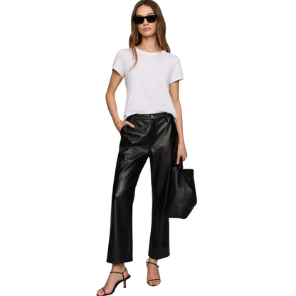 VESPER FAUX LEATHER PANT BLACK
