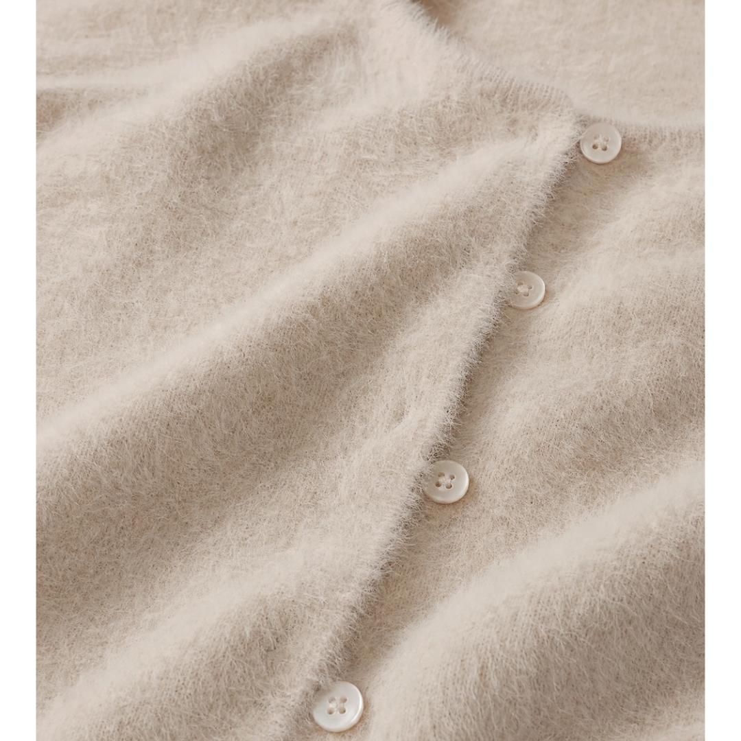 WINTERGLOW FLUFFY CARDIGAN FROSTED PEARL