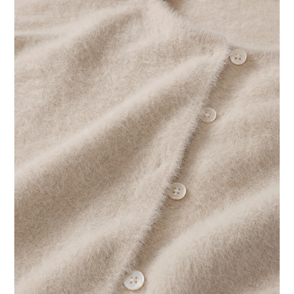 WINTERGLOW FLUFFY CARDIGAN FROSTED PEARL