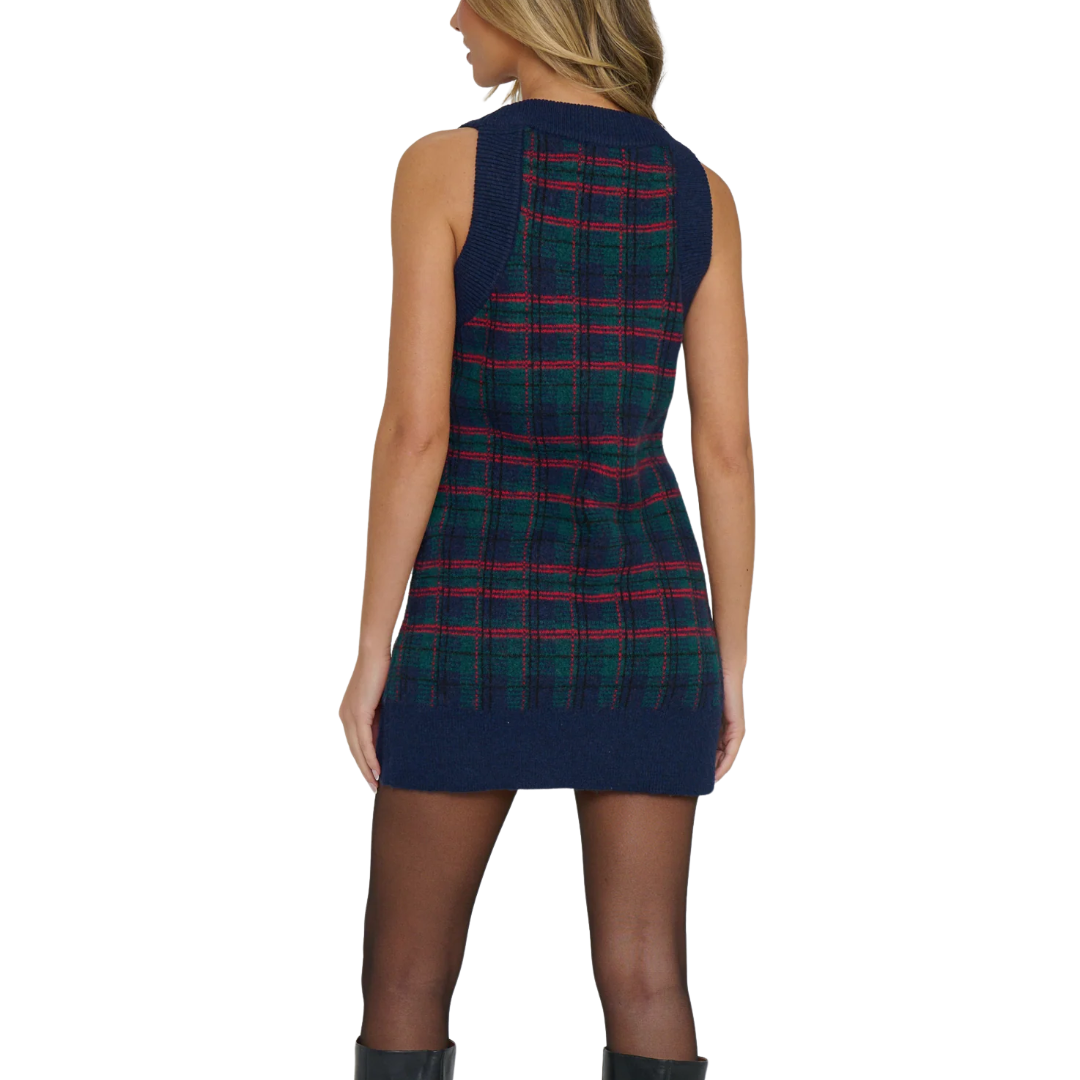SUTTON SWEATER DRESS WINDSOR PLAID