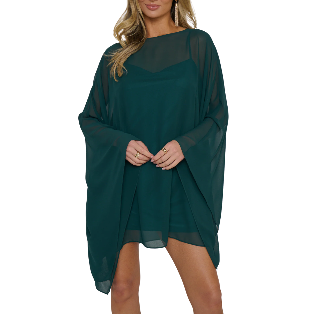 OLSEN MINI DRESS EMERALD