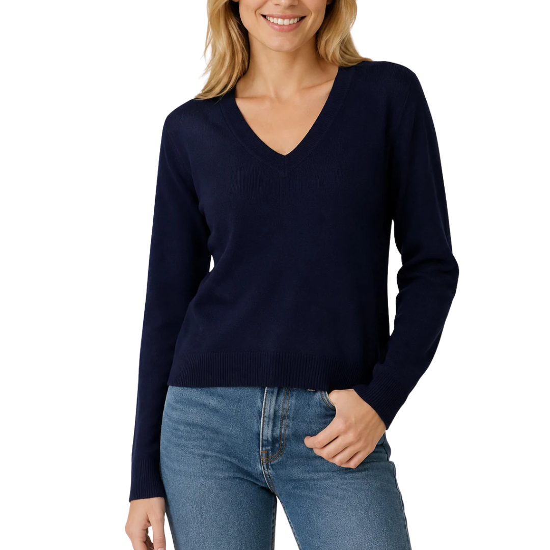 EVERYDAY V-NECK SWEATER NAVY