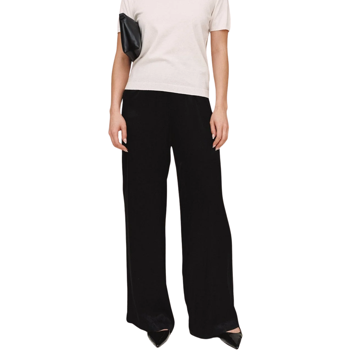 SLEEK WIDE LEG PANT BLACK