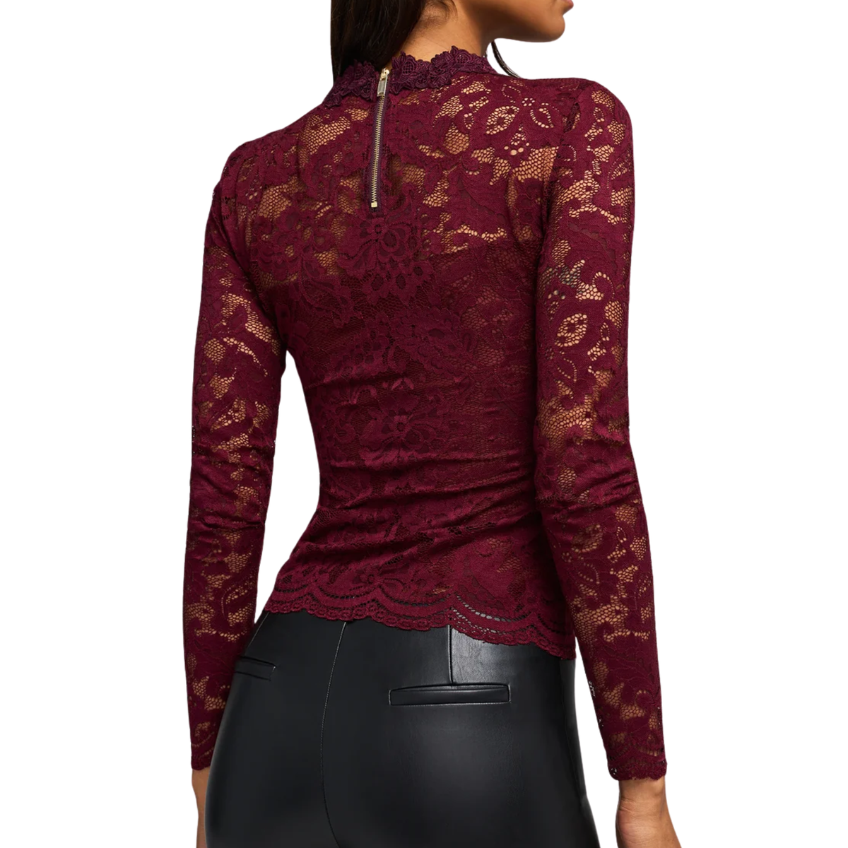VIX LACE TOP CABERNET