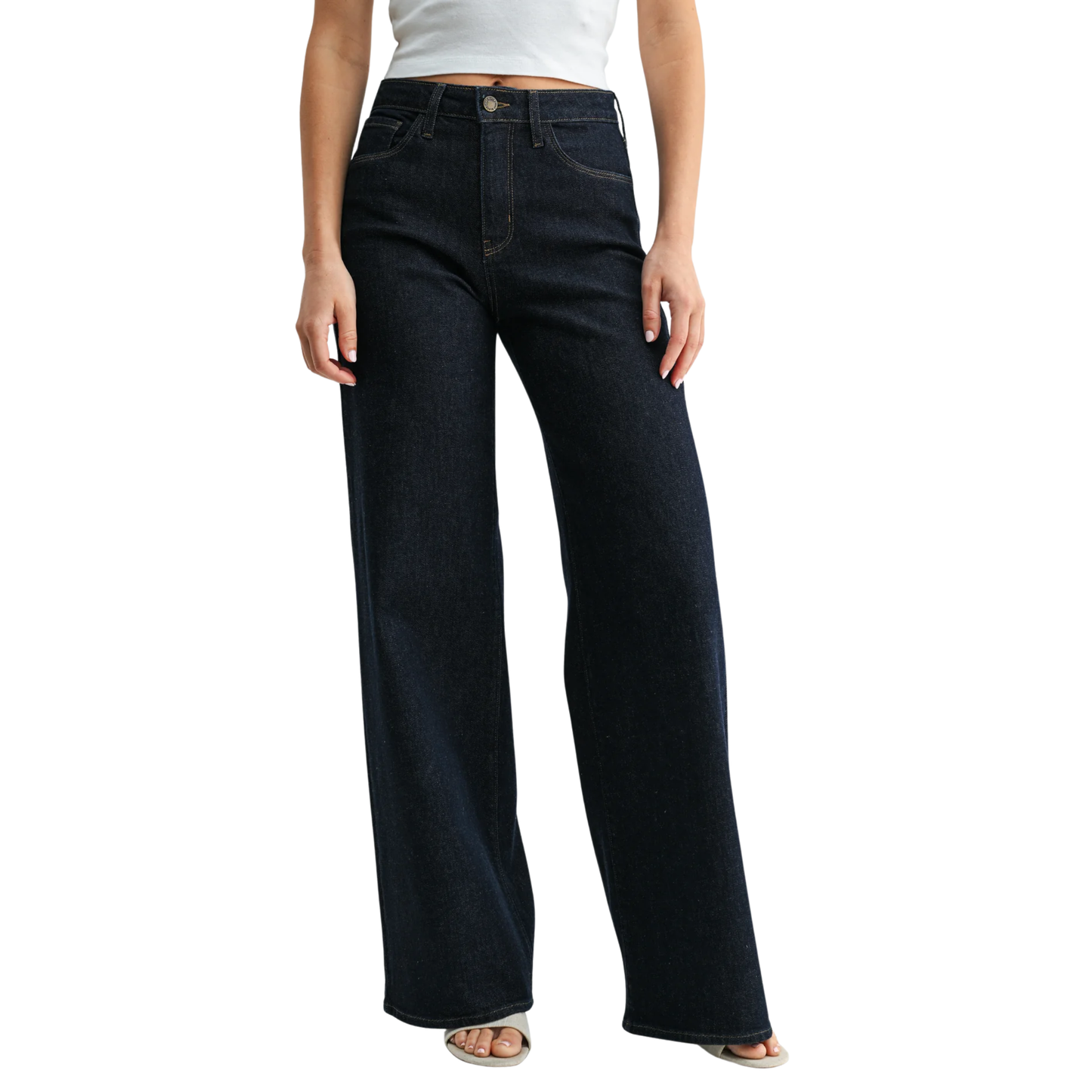 HIGH RISE WIDE LEG RINSE