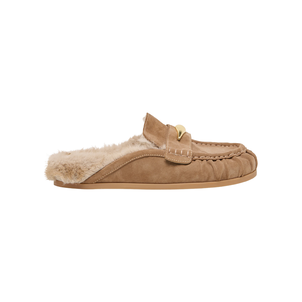 JODERO PLUSH SLIDE MUSHROOM SUEDE