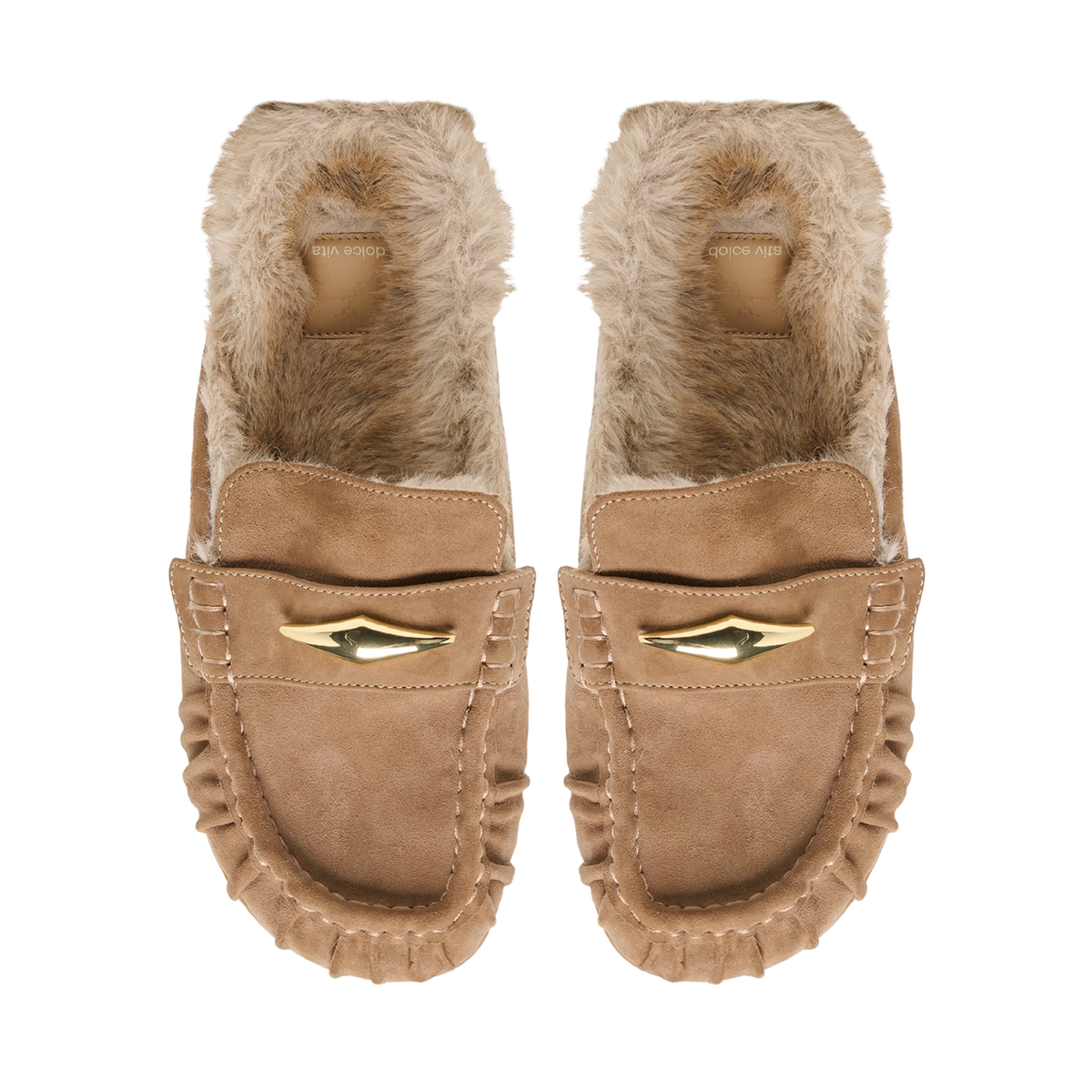 JODERO PLUSH SLIDE MUSHROOM SUEDE