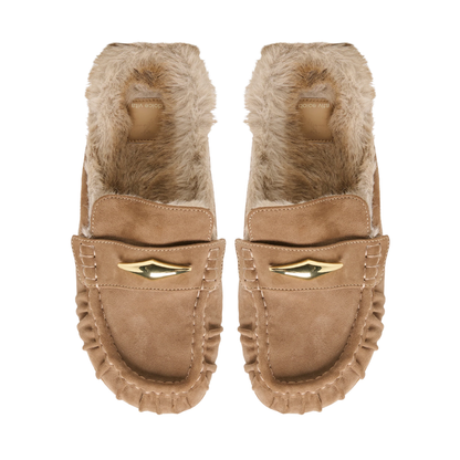 JODERO PLUSH SLIDE MUSHROOM SUEDE