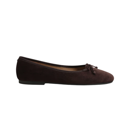 ALIE BALLET FLAT CAFE NOIR SUEDE