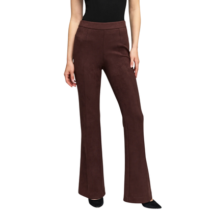 ELISE STRETCH SUEDE PANT ESPRESSO
