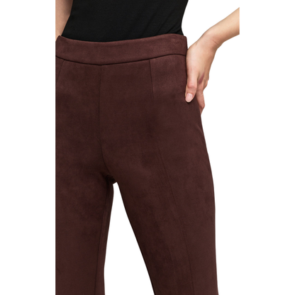 ELISE STRETCH SUEDE PANT ESPRESSO