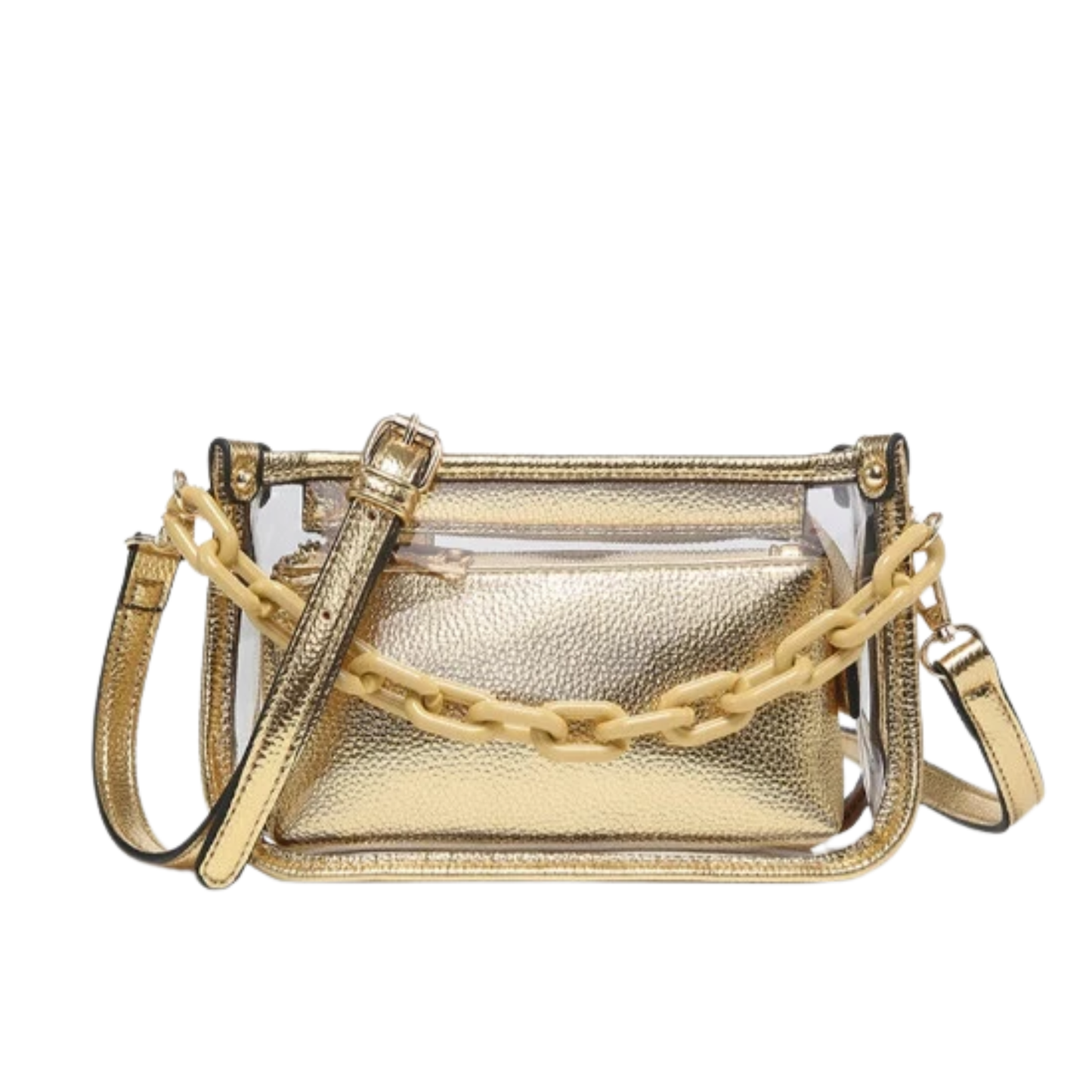 JESSICA STADIUM CHAIN STRAP BAG GOLD