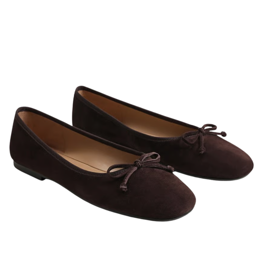 ALIE BALLET FLAT CAFE NOIR SUEDE