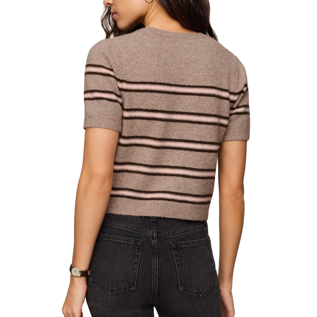 GATEWOOD STRIPE SWEATER HEATHER ASH