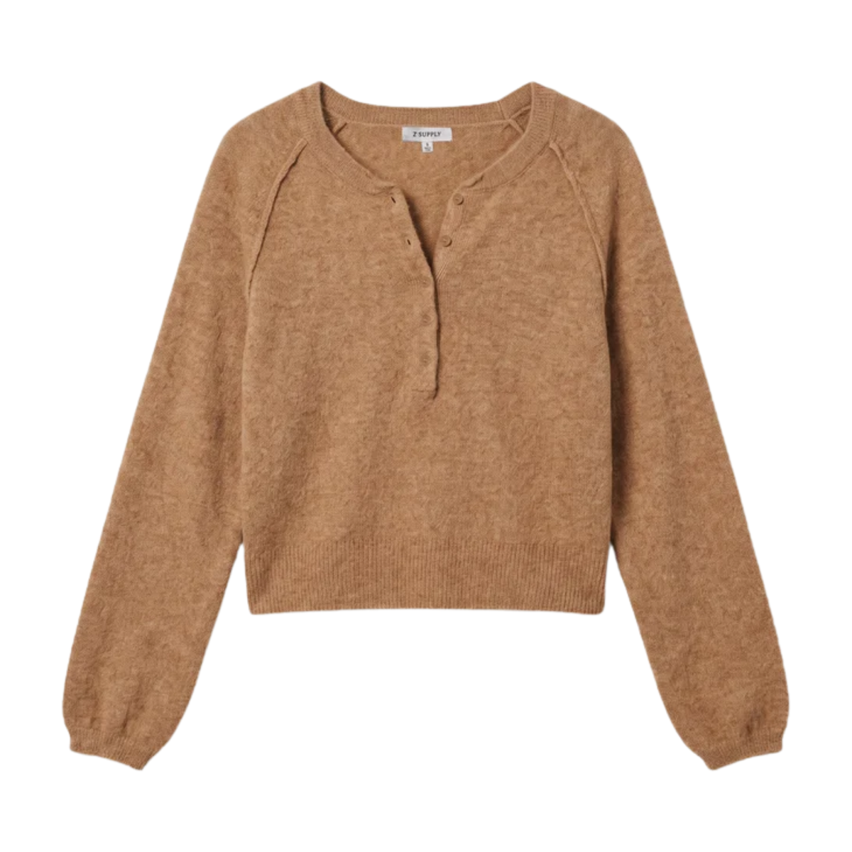 WESTMONT HENLEY SWEATER GOLDEN CARAMEL