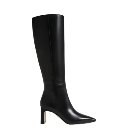SYLVIA KNEE HIGH BOOT BLACK LEATHER