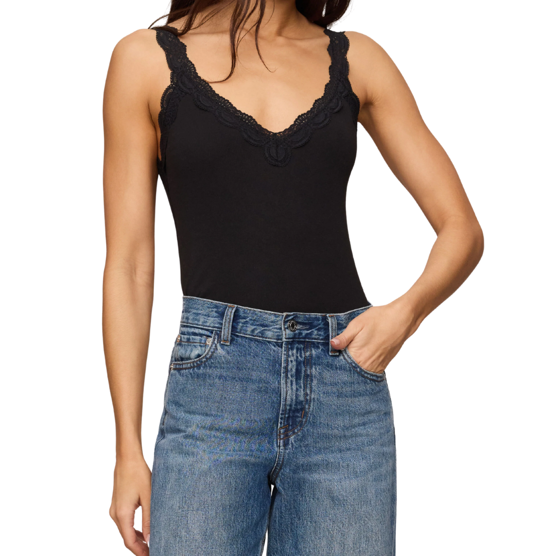 EVE LACE TANK BLACK