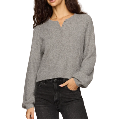 WESTMONT HENLEY SWEATER CLASSIC HEATHER GREY