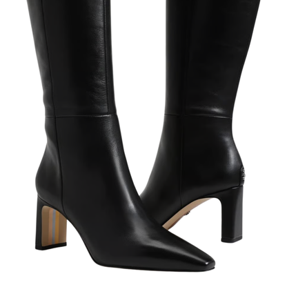 SYLVIA KNEE HIGH BOOT BLACK LEATHER