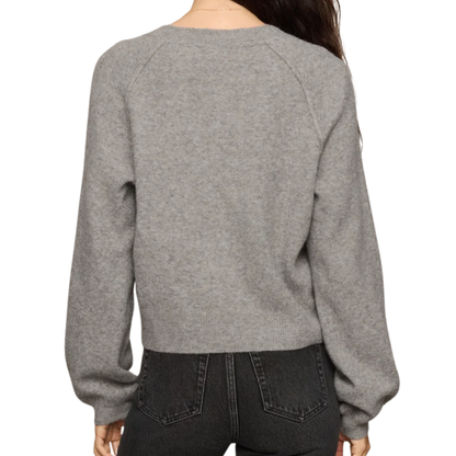 WESTMONT HENLEY SWEATER CLASSIC HEATHER GREY