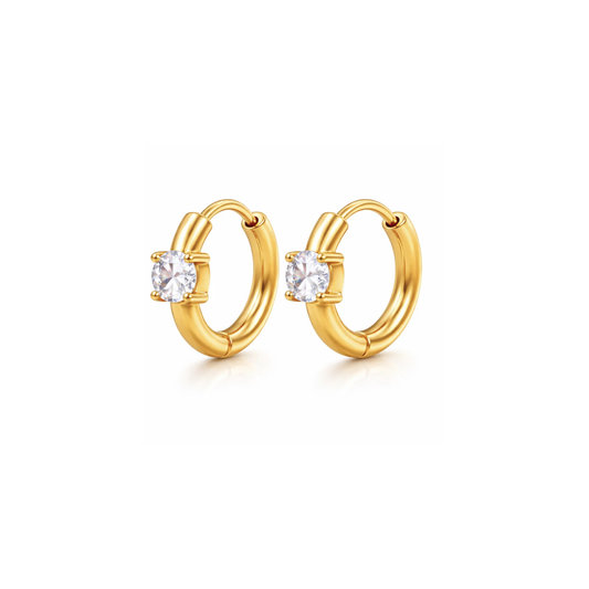 YAEL SOLITAIRE HUGGIE HOOP