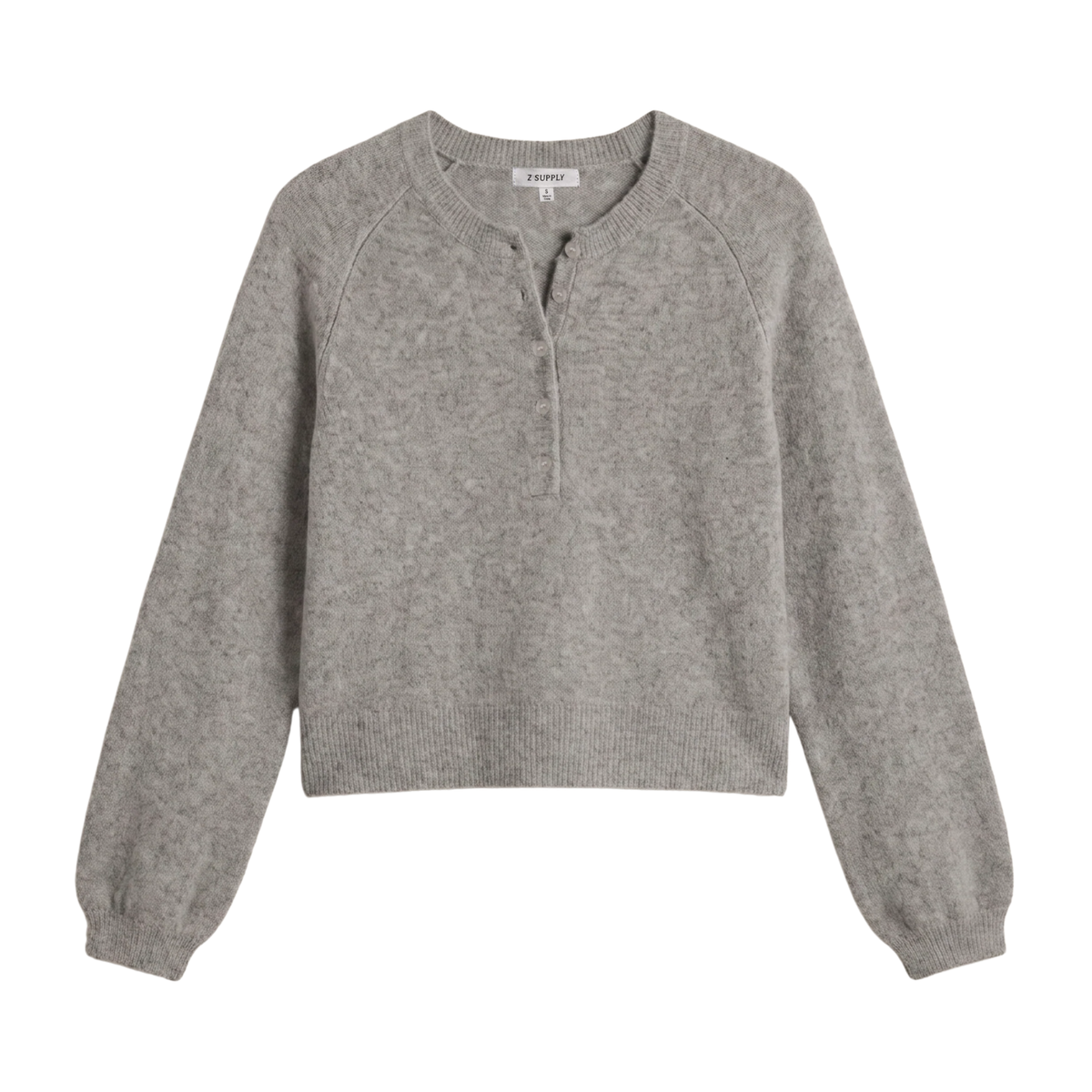 WESTMONT HENLEY SWEATER CLASSIC HEATHER GREY