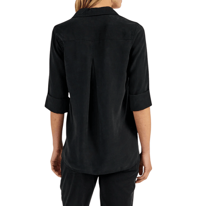 SHIRT TAIL BUTTON DOWN VINTAGE BLACK