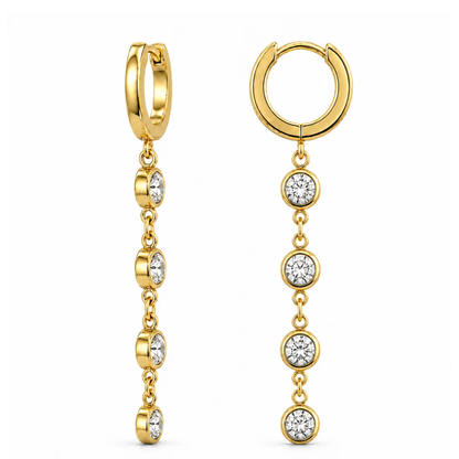 CADENCE HUGGIE DROP EARRING