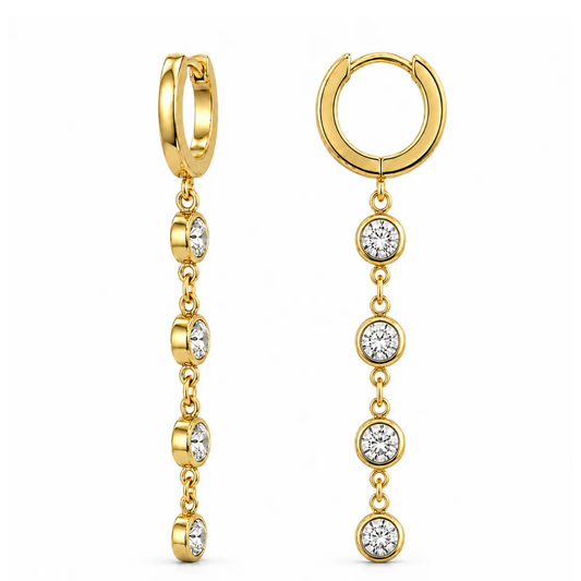CADENCE HUGGIE DROP EARRING
