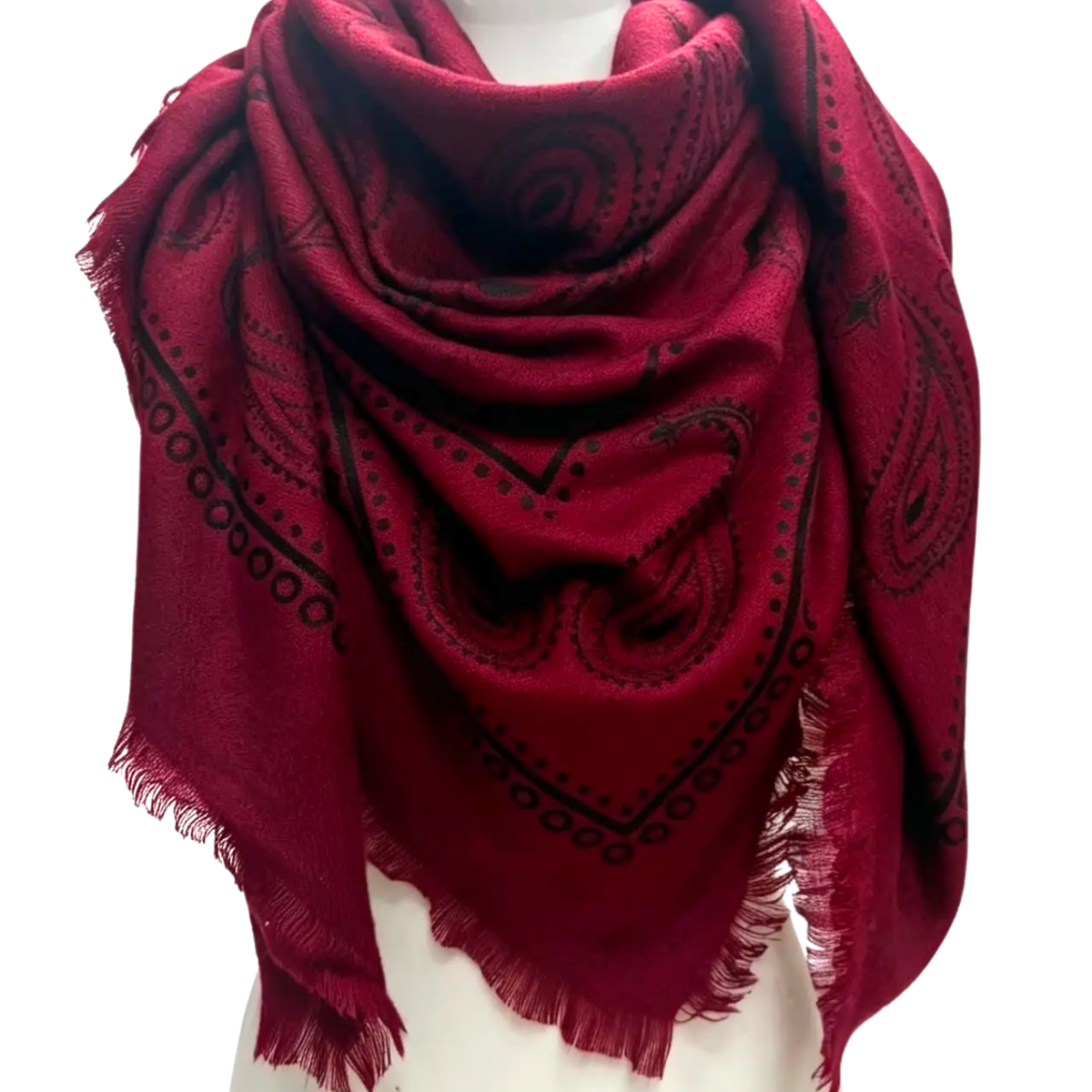 CHLOE BANDANA SCARF BORDEAUX