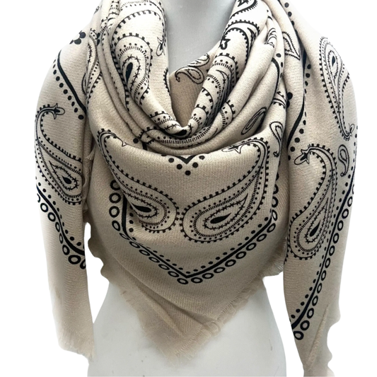 CHLOE BANDANA SCARF TAUPE