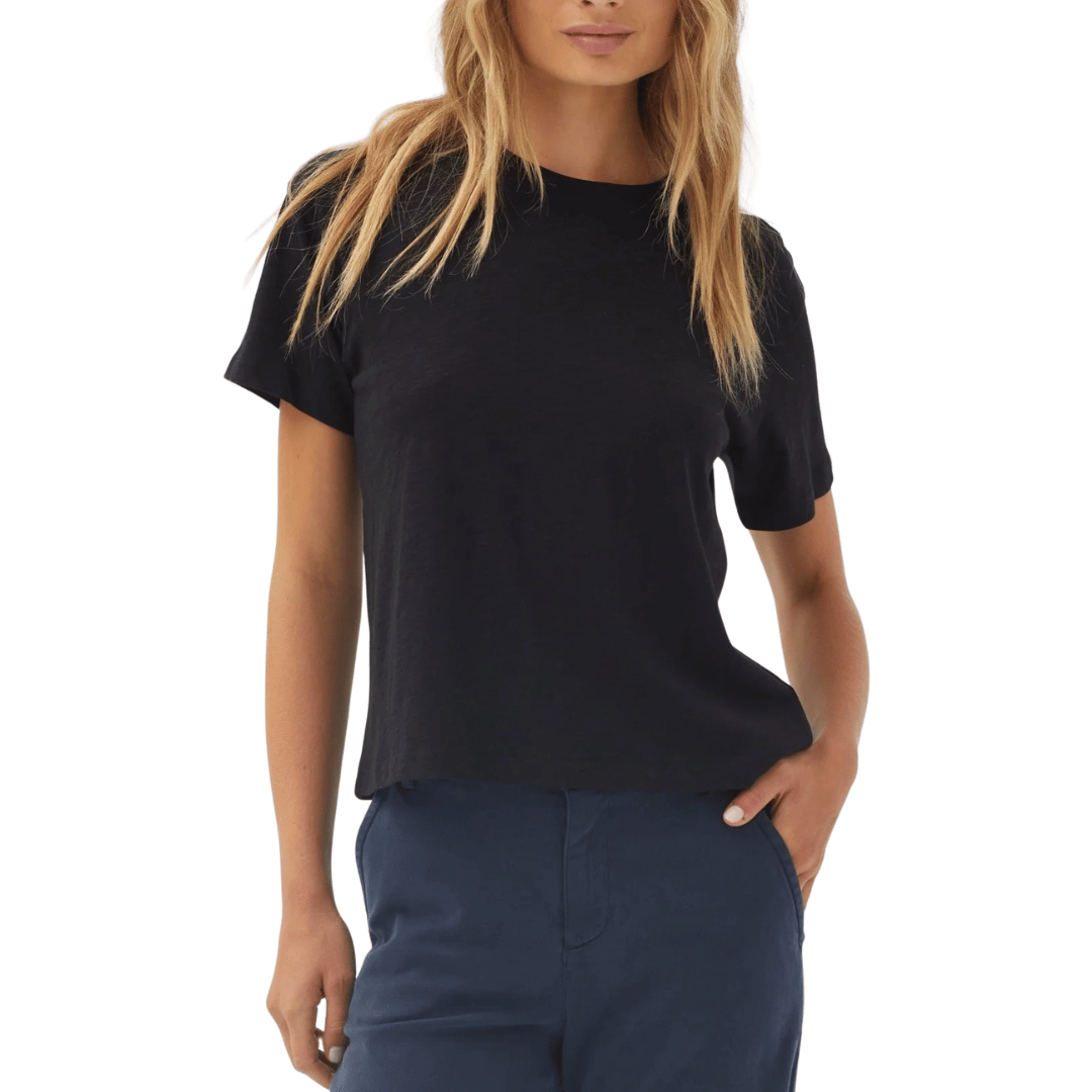 RELAXED CREW NECK TEE BLACK