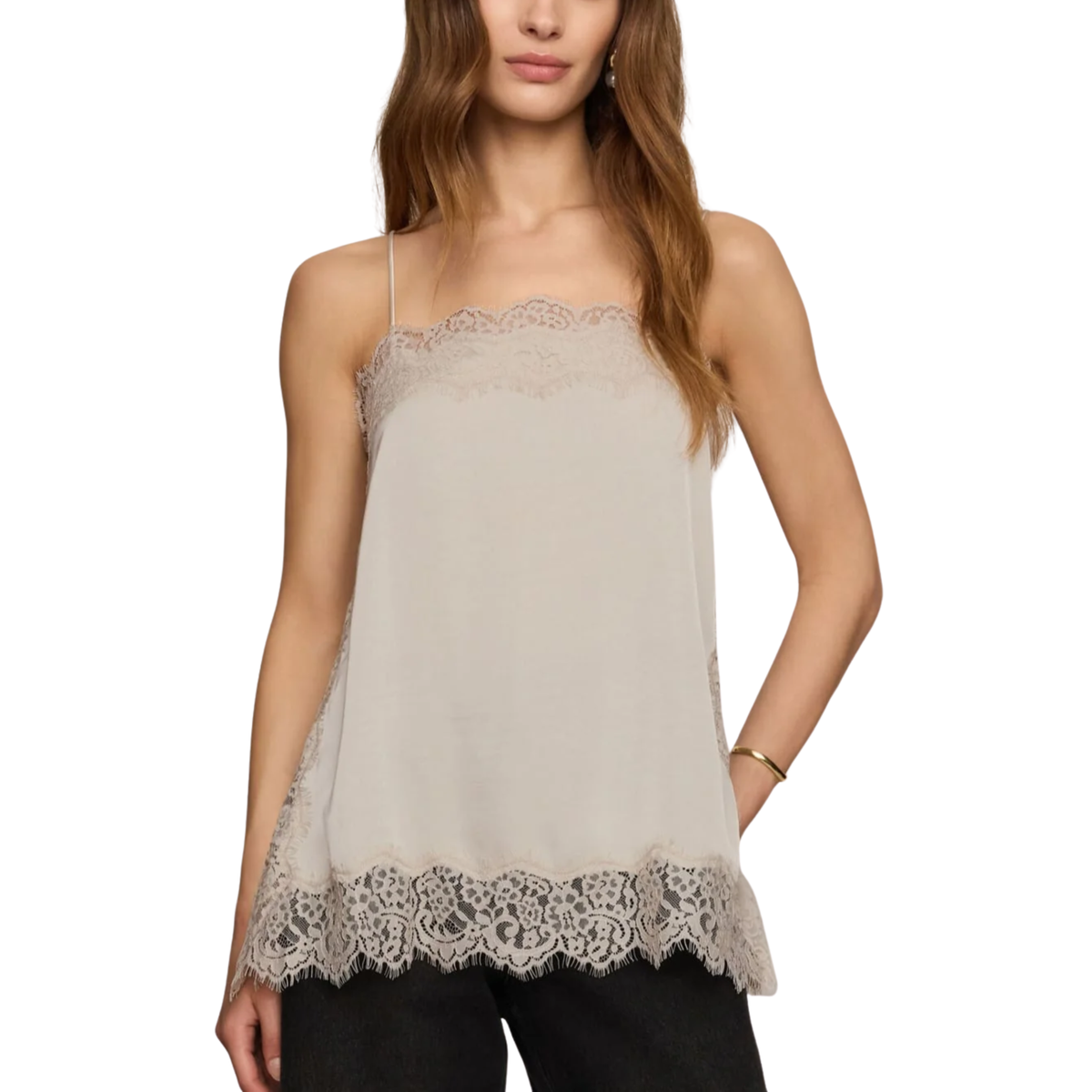 ROSELLE LACE CAMI FROSTED PEARL